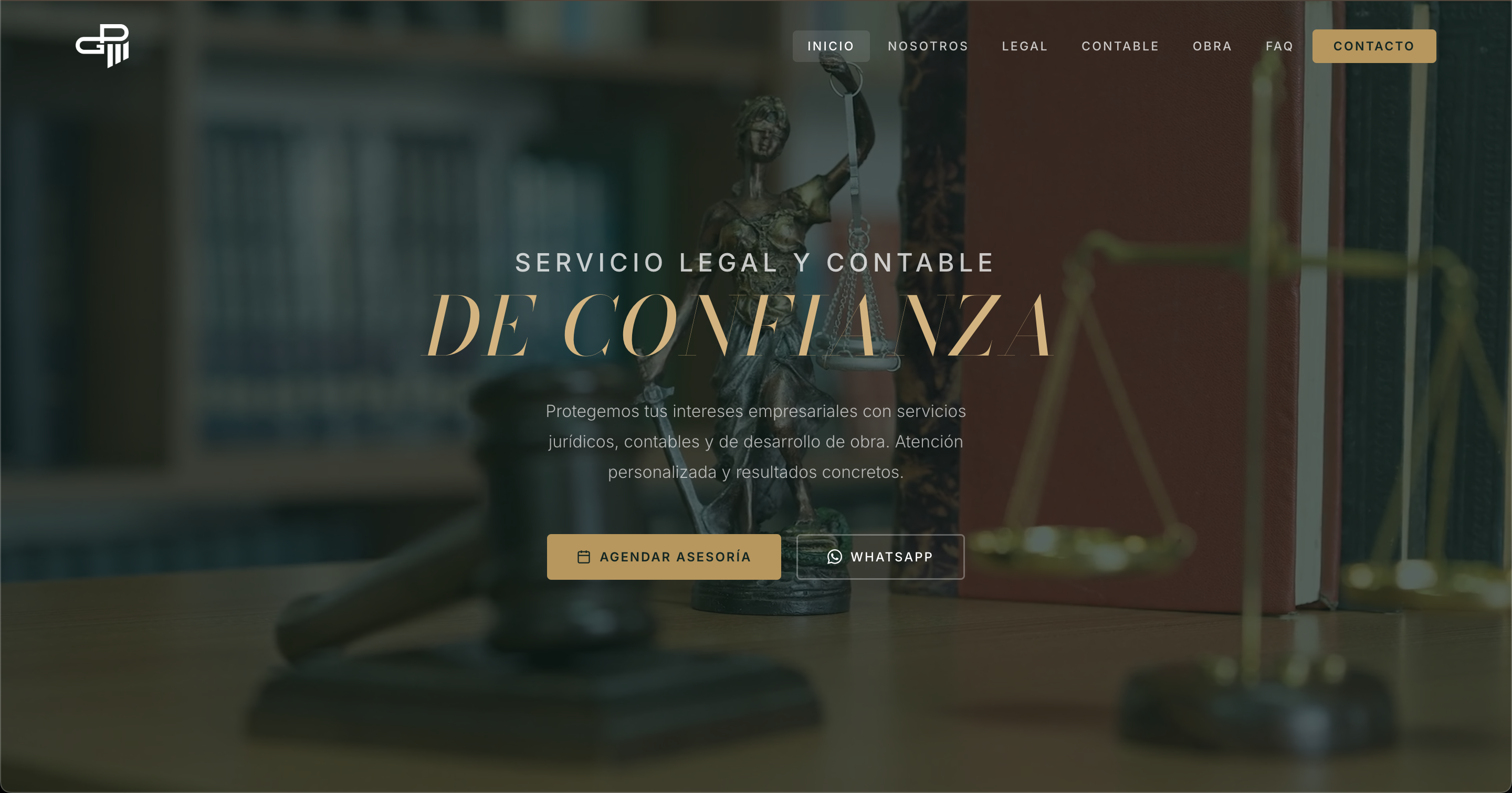 Pagina de inicio con video de portada